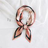 silk scarf women luxury ladies small head scarf