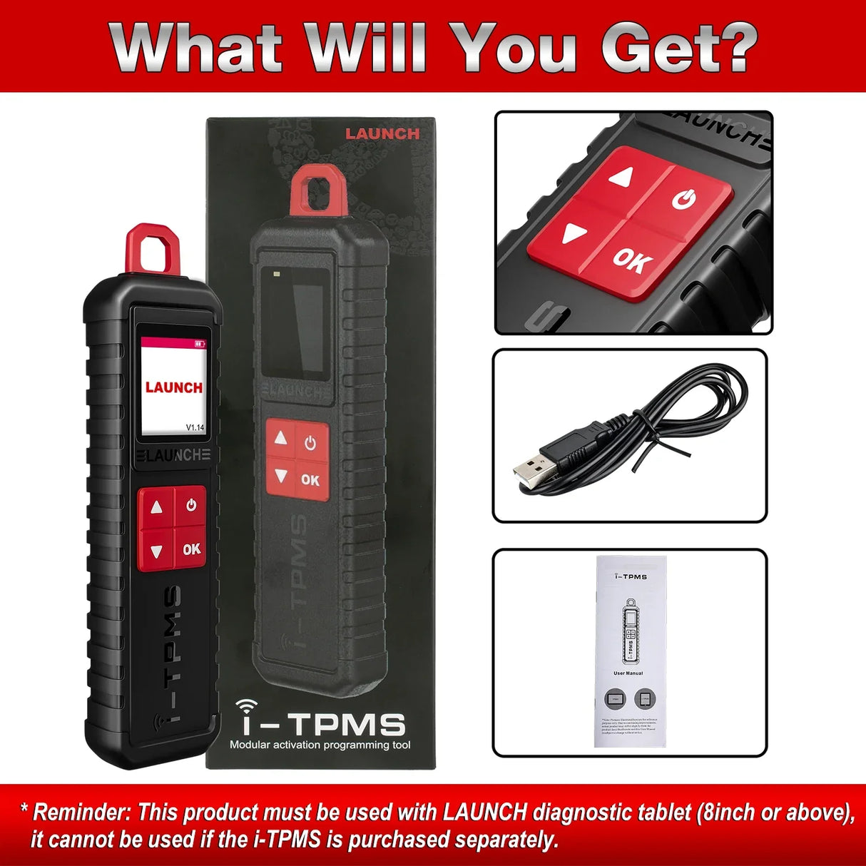 LAUNCH X431 I-TPMS Car Tire Pressure Inspection Tool