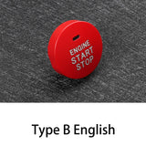 New Red Car Engine Start Stop Switch Cover