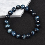 Real Natural Blue Tiger Eye Bracelet Azure Color