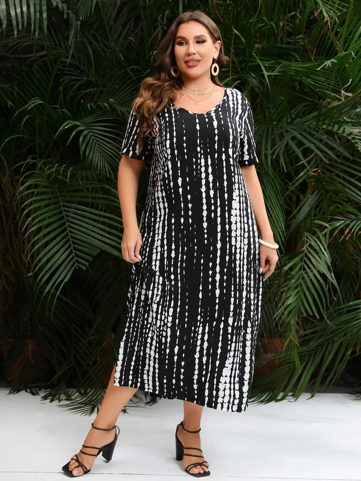 Plus Size Dress for Woman 2023 Summer V