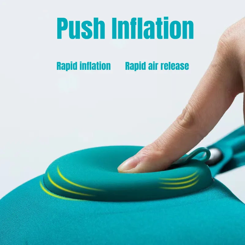 U-Shaped Inflatable Travel Pillow Portable Air Neck Support