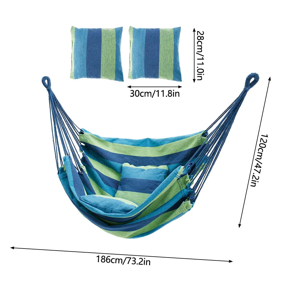 Hammock Chair Hanging Rope Swing Chair Portable Comfortable