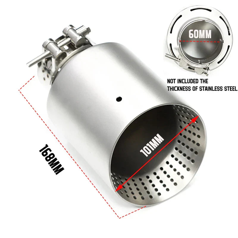 1 Pcs Matte Stainless Steel Car Exhaust Tip