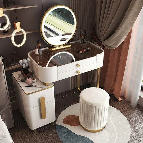 Classic Dressing Table Modern Organizers Mirror Vanity Storage