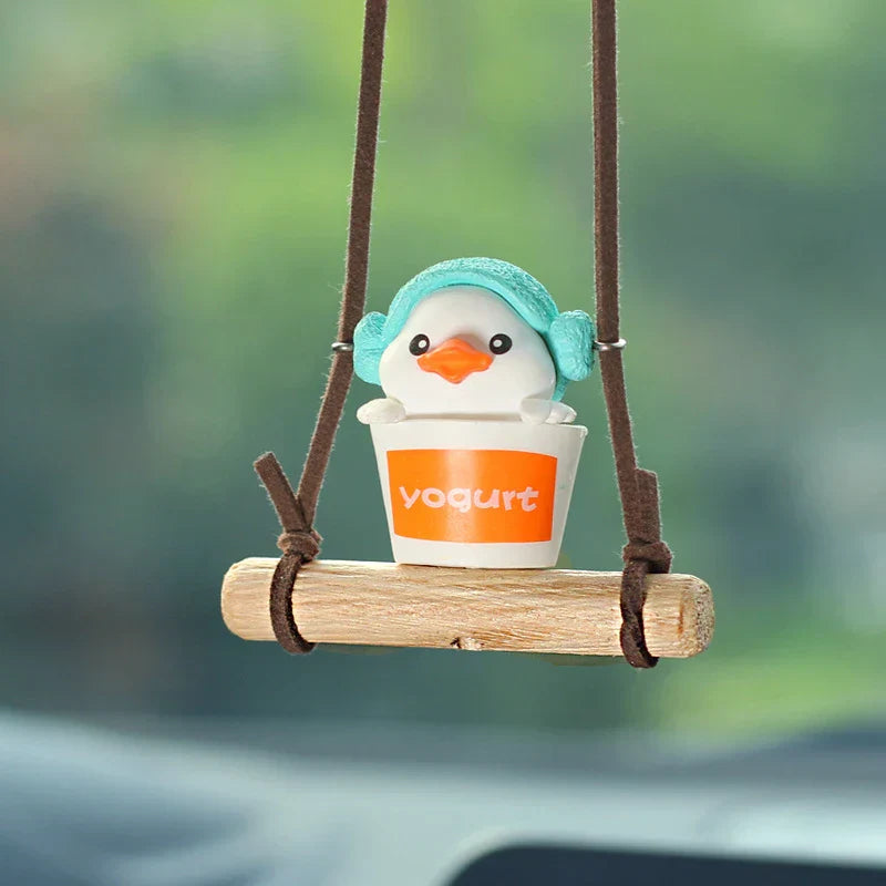 Cartoon Cute animated car accessories Swinging Duck pendant