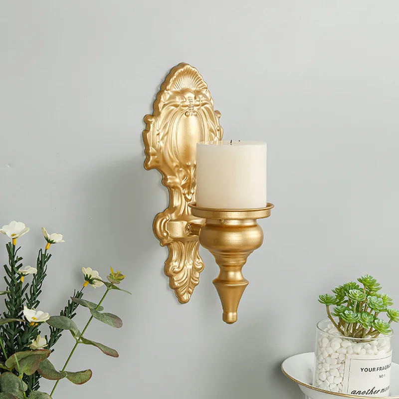 Gold Mounted Wall Candle Holder Tealight Hanging Wall