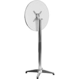 Furniture Mellie 23.25" Round Aluminum Indoor-Outdoor Bar Height
