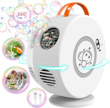Bubble Machine Toy For Kids Automatic Bubble Blower Rechargeable 360° Rotatable Electric Portable Outdoor Wedding Party Gift