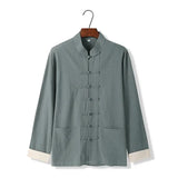 Chinese Traditional Retro Windbreaker Men's Long-sleeved Tang Suit