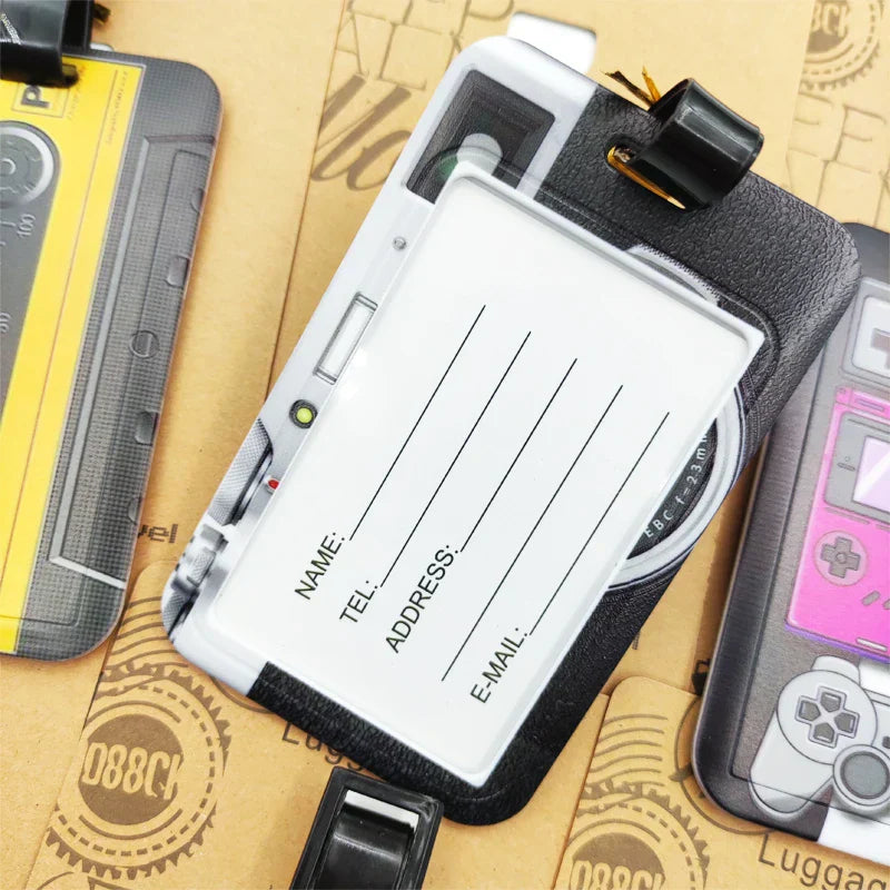 Tape Camera Luggage Label Men Travel Luggage Tag