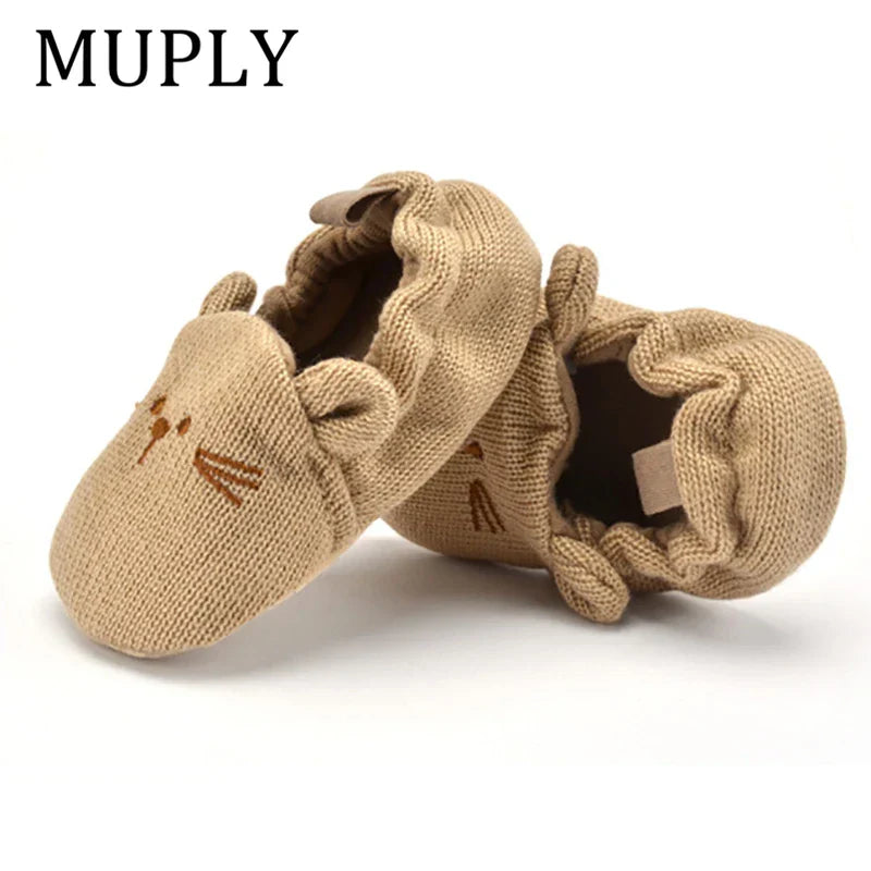 Adorable Infant Slippers Toddler Baby Boy Girl Knit