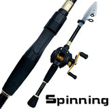 Ghotda Casting Fishing Rod Combo Telescopic Carbon Rod