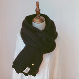 Women Solid Cashmere Scarves Lady Winter Thicken Warm