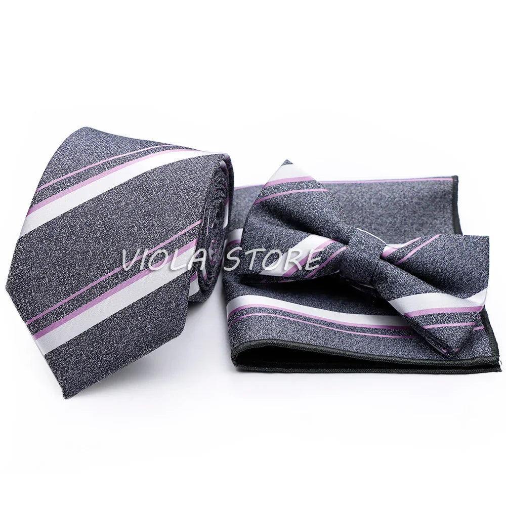 45 Color Paisley Geometry Striped 7.5cm Tie Set