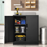 YEEZER Metal Storage Cabinet with 2 Shelves. Steel