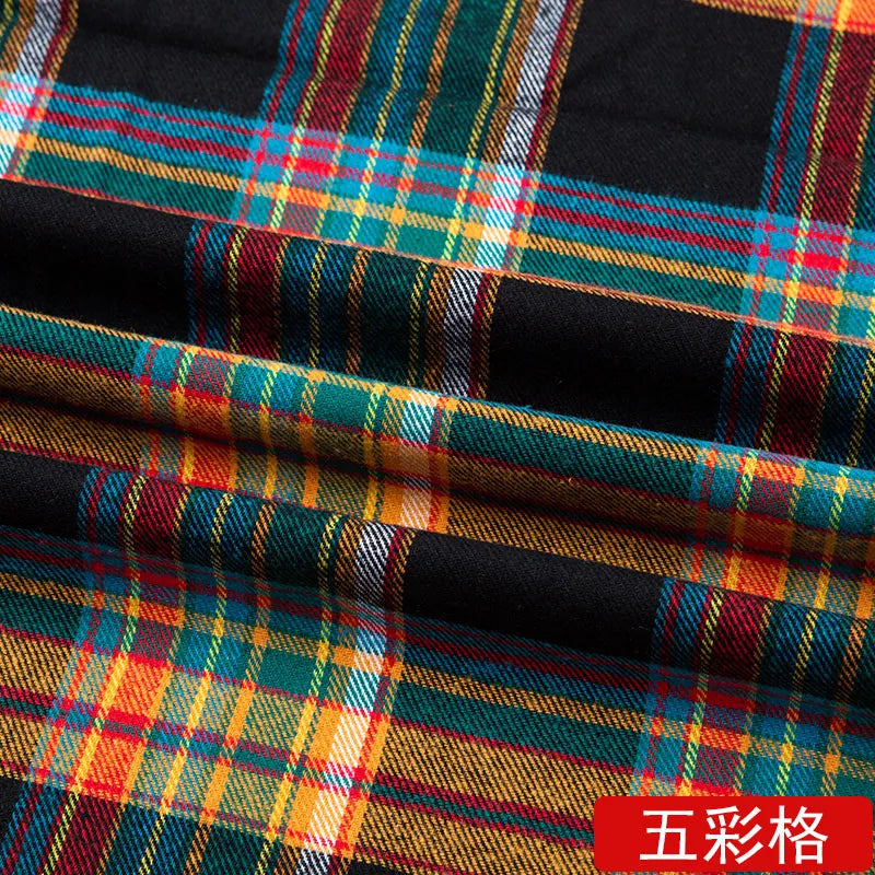 Yarn Dyed Soft Thickening Grinding Wool Plaid Fabric