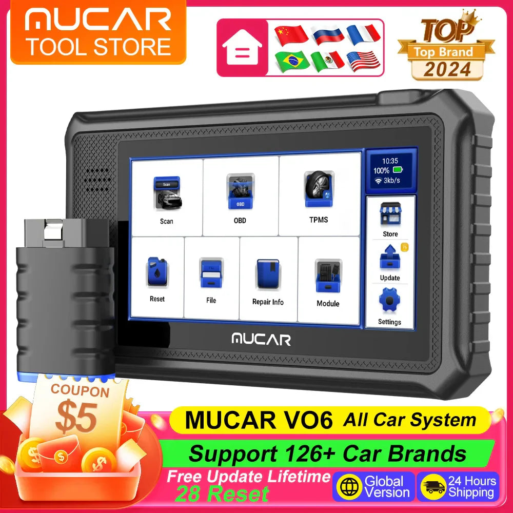 MUCAR VO6 OBD2 Scanner 2023 New OELevel Full