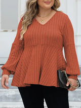 GIBSIE Plus Size Long Sleeve Tops for Women