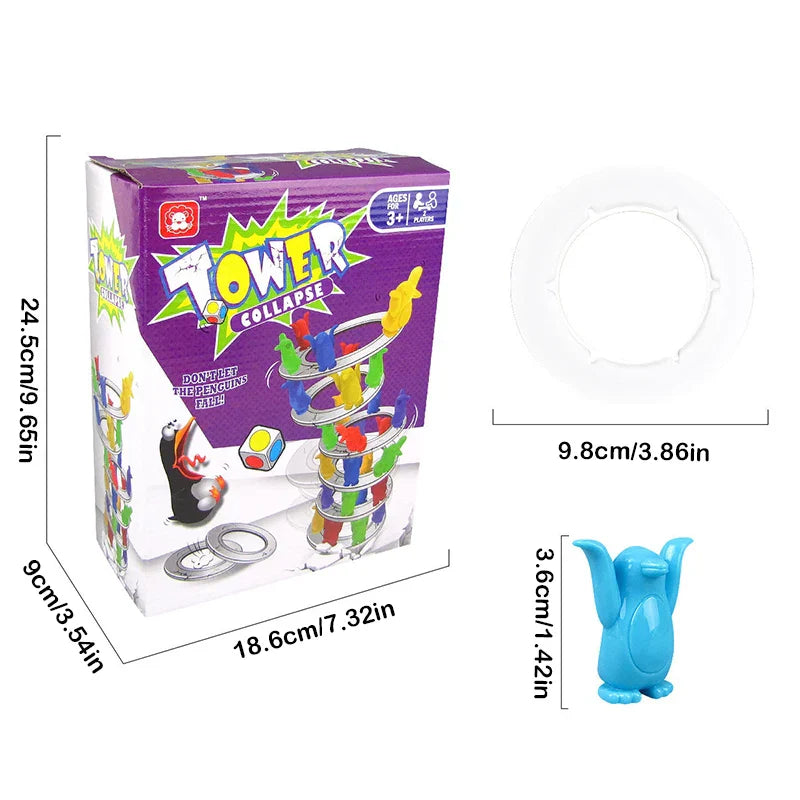 Kids Penguin Tower Collapse Balance Game Toy Party