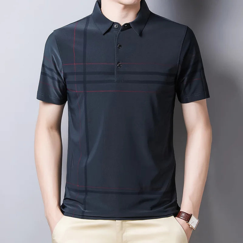 Summer Men's Polo Shirts With Short Sleeve Business