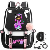 Fashion Aphmau Print Backpacks Teenage Usb Charging Rucksack