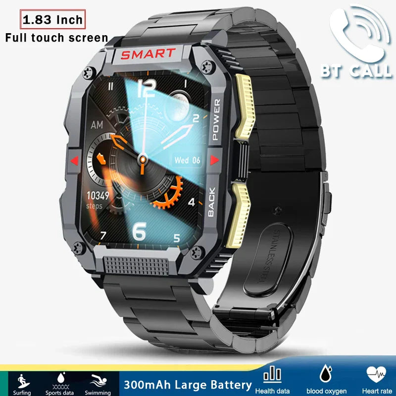 GPS Military Smart Watch Men Carbon Black Ultra