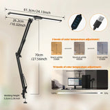 Double Head Desk Lamp Led Reading Light Stand