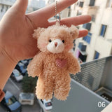 12cm Cute Bear Plush Keyring Pendant Soft Stuffed