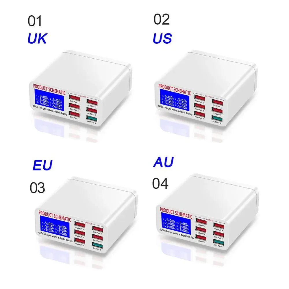 8A QC3.0 USB Charger with LCD Display 6