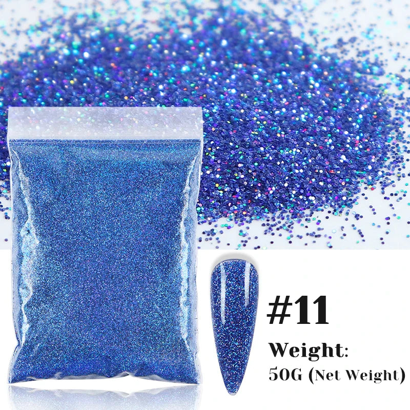 50g Holographic Glitter Powder Resin Art Glitter Laser