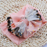 Baby Oversized Bow Headband Leopard Mesh Bowknot Wide