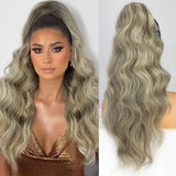 Vigorous Synthetic Long Body Wavy Drawstring Ponytail for