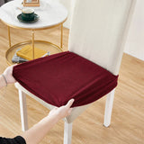 Jacquard Chair Cushion Cover for Elastic Chair Slipcovers