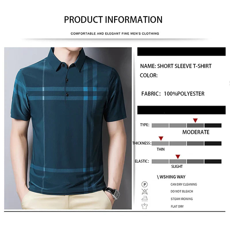 BROWON Business Polo Shirt Men Summer New Casual
