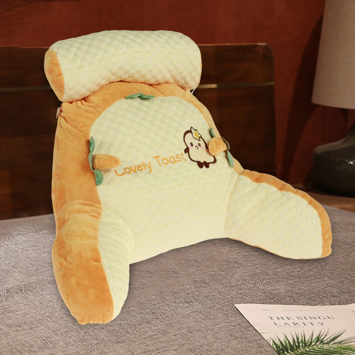 All Season Reading Pillow Comfortable Soft Detachable Lumbar