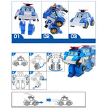 Set of 6 Pcs Poli Car Kids Robot