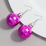 FishSheep Christmas Acrylic Mirror Disco Ball Drop Earring