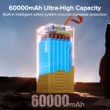 QOOVI 60000mAh Power Bank 22.5W PD QC 3.0