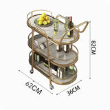 Mobile Small Coffee Table Carts Dining Cart European