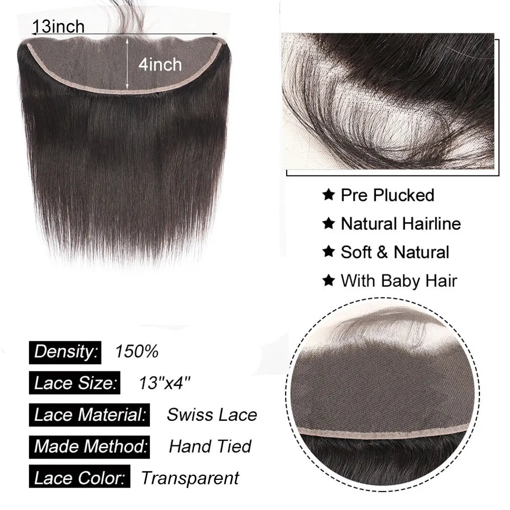 Straight 4x4 5x5 6x6 Lace Closure Human Hair
