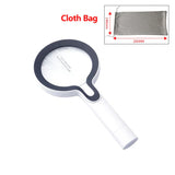 10X 25X Handheld Magnifying Glass USB Rechargeable Magnifier