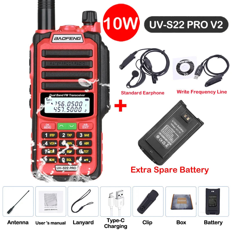 Baofeng UV S22 PRO V2 IP68 Walkie Talkie