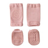Summer Baby Knee Pads Socks Set Solid Color
