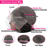 Highlight Short Bob Wig Bone Straight Chocolate Brown