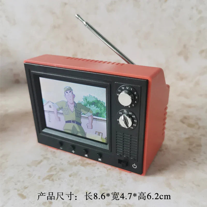 Retro Mini TV Television Watch Dollhouse Scene Model