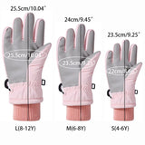 Cartoon Kids Gloves Thickened Warm Winter Ski FiveFinger
