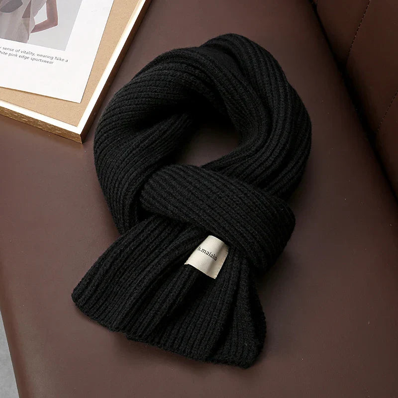 Warm Knitted Wool Soft Scarf Women Solid Korean