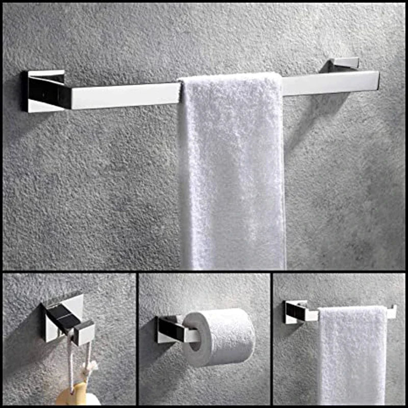 Mirror Chrome Polished Bathroom Hardware Stainless Steel Towel