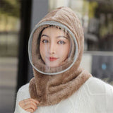 Winter Windproof Plastics Mask Scarf Cap One-Piece Riding